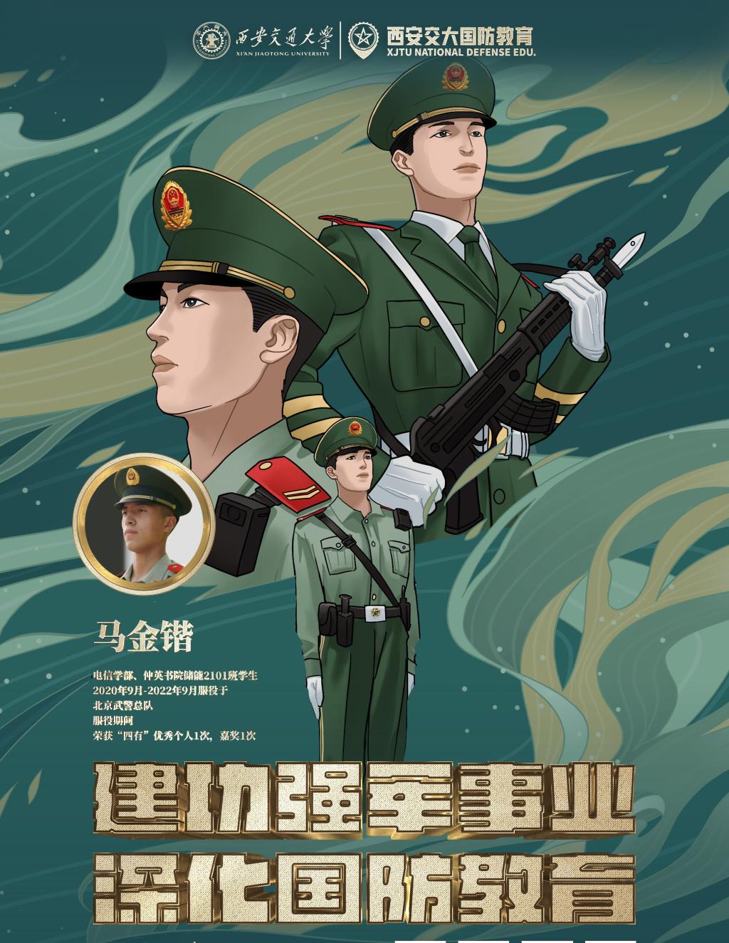 西安交大《国防教育宣传海报》获评陕西省全民国防教育征集活动优秀作品(图2)
