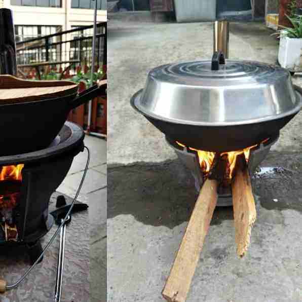 韩式烧烤炉家用碳烤炉商用烤肉炉炭火户外烧烤架日式炭圆形(图1)